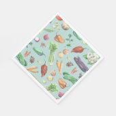 Waterverf Groenten & Specerijen Patroon Servet (Hoek)