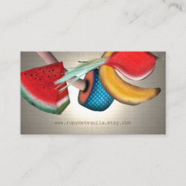 Waterverf groenten visitekaartje