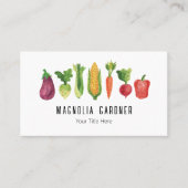 Waterverf groenten visitekaartje (Voorkant)