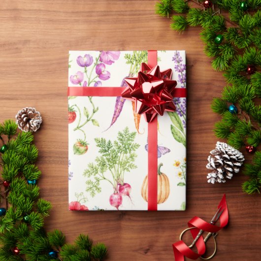 Waterverf Groentetuin Cadeaupapier voor Haar (Feestdagen Geschenken)