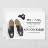 Waterverf Groomsman Groomsmen Verzoek Kaart (Voorkant)