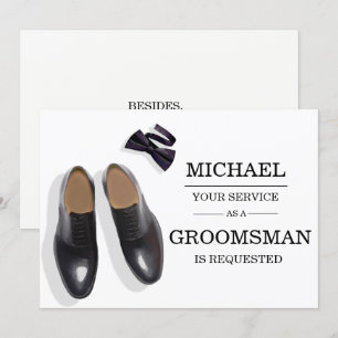 Waterverf Groomsman Groomsmen Verzoek Kaart