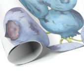 Waterverf Groot bosbessenfruit Cadeaupapier (Rol Hoek)