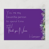 Waterverf grootmoeder op moederdag feestdagenkaart (Voorkant)