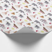 Waterverf Grote 5 Zuid-Afrikaanse dieren Kerstmis Cadeaupapier (Hoek)