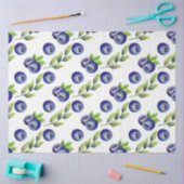 Waterverf grote bosbessen patroon weefsel papier (Craft)