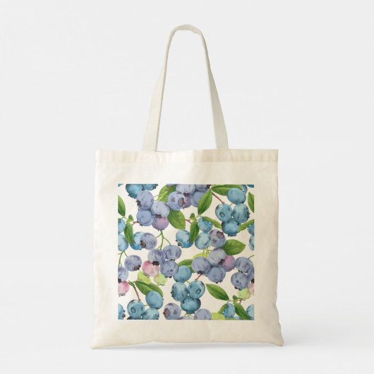 Waterverf grote bosbessen tote bag (Achterkant)
