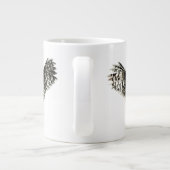 Waterverf Grote grijze boomkorren om aan te passen Grote Koffiekop (Achterkant)