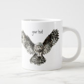 Waterverf Grote grijze boomkorren om aan te passen Grote Koffiekop (Rechts)