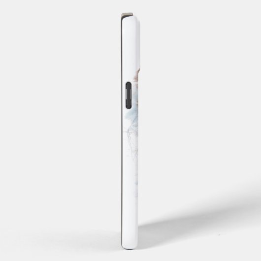 Waterverf Grote Grijze vogelgriep met aangepaste n Case-Mate iPhone Case (Achterkant / Rechts)