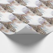 Waterverf Grote Grijze vogelgriep Natuur kunst Cadeaupapier (Hoek)