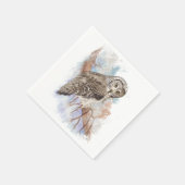 Waterverf Grote Grijze vogelgriep Natuur kunst Servetten (Hoek)