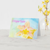 Waterverf Grote Leerleraar Kaart met exotische orc (Gele Bloem)