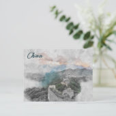 Waterverf grote muur van china briefkaart (Staand voorkant)