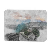 Waterverf grote muur van china magneet (Horizontaal)