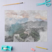 Waterverf grote muur van china tissuepapier (Craft)