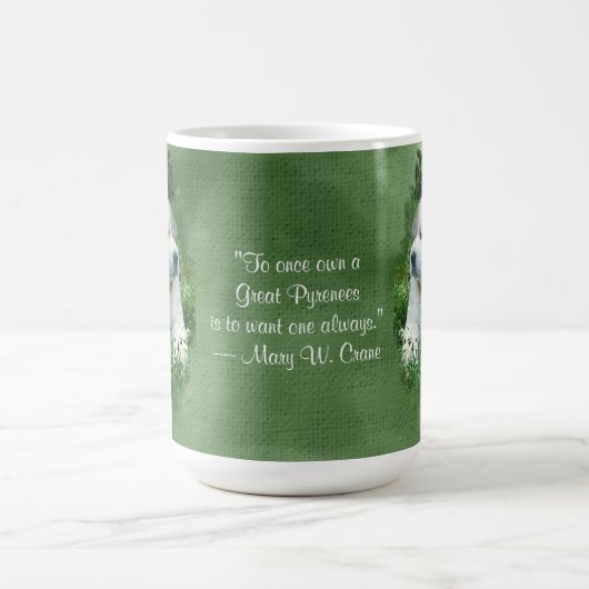 Waterverf Grote Pyreneeën Puppy - Versoepeling 2 Koffiemok (Center)