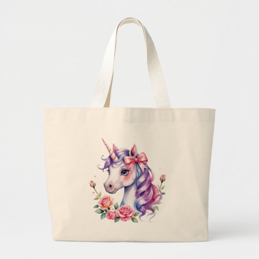 Waterverf Grote Tote Bag (Voorkant)