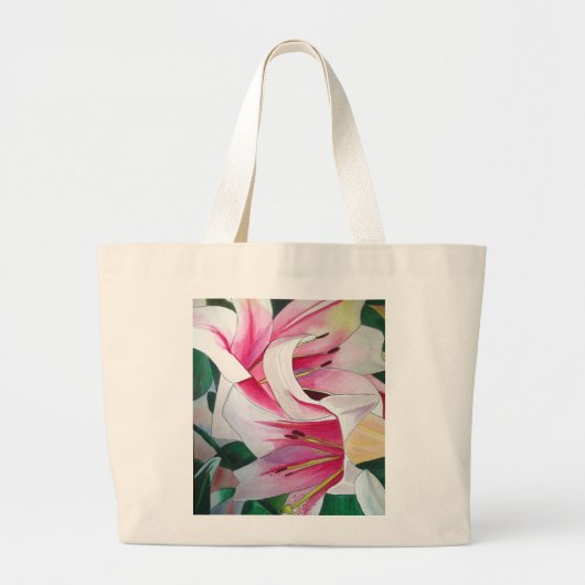 Waterverf Grote Tote Bag (Voorkant)