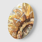 Waterverf Grote zonnebloem Elegant Collectie Klok (Hoek)