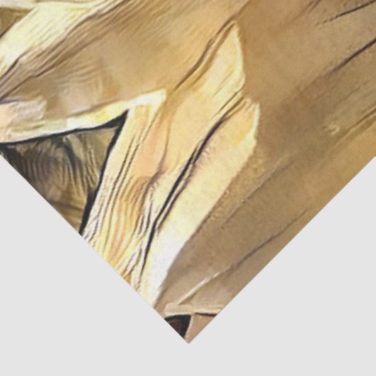 Waterverf Grote zonnebloem Elegant Collectie Tissuepapier (Detail)