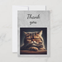 Waterverf Grumpy Grouchy Cat Kitten Huisdier