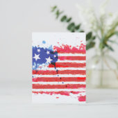 waterverf grunge American Flag Briefkaart (Staand voorkant)