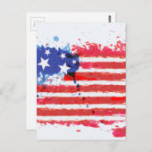 waterverf grunge American Flag Briefkaart (Voorkant / Achterkant)