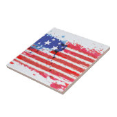 waterverf grunge American Flag Tegeltje (Zijkant)