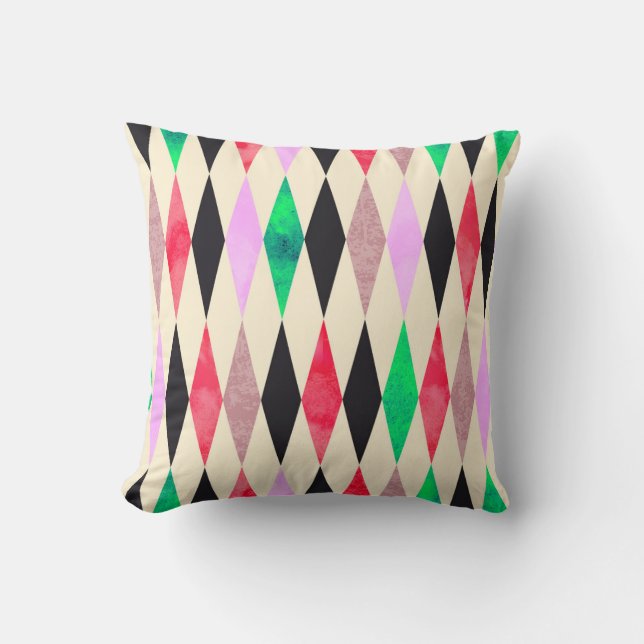 Waterverf grunge evenement viering party naadloos kussen (Voorkant)