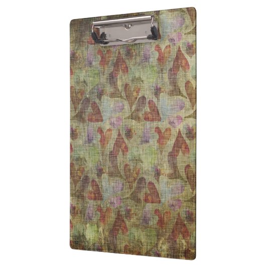 Waterverf Grunge Hearts Pattern Klembord (Links)