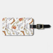 Waterverf GRYFFINDOR™ Hedwig Patroon Bagagelabel (Voorkant horizontaal)