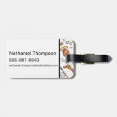 Waterverf GRYFFINDOR™ Hedwig Patroon Bagagelabel (Achterkant horizontaal)