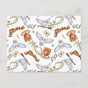 Waterverf GRYFFINDOR™ Hedwig Patroon Briefkaart
