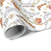 Waterverf GRYFFINDOR™ Hedwig Patroon Cadeaupapier (Rol Hoek)