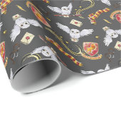 Waterverf GRYFFINDOR™ Hedwig Patroon Cadeaupapier (Rol Hoek)