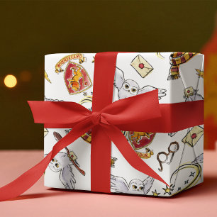 Waterverf GRYFFINDOR™ Hedwig Patroon Inpakpapier Vel