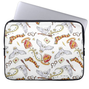 Waterverf GRYFFINDOR™ Hedwig Patroon Laptop Sleeve
