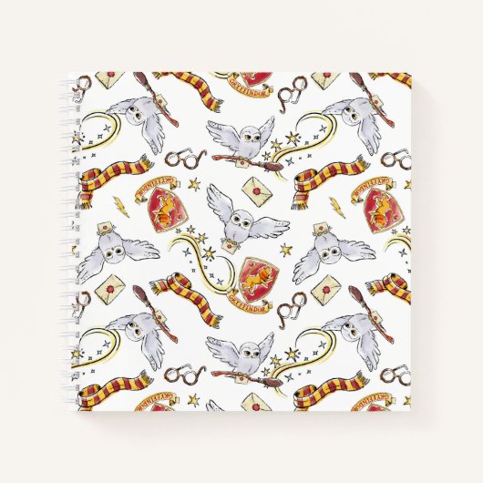 Waterverf GRYFFINDOR™ Hedwig Patroon Notitieboek (Voorkant)