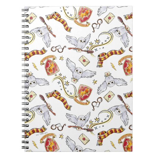 Waterverf GRYFFINDOR™ Hedwig Patroon Notitieboek (Voorkant)