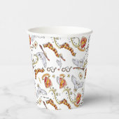 Waterverf GRYFFINDOR™ Hedwig Patroon Papieren Bekers (Rechts)