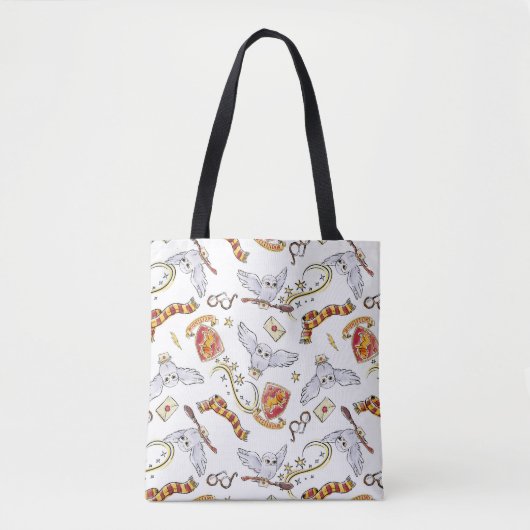 Waterverf GRYFFINDOR™ Hedwig Patroon Tote Bag (Voorkant)