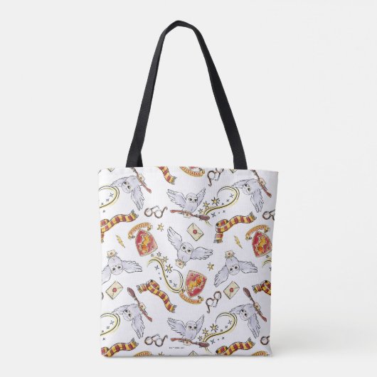 Waterverf GRYFFINDOR™ Hedwig Patroon Tote Bag (Achterkant)