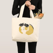 Waterverf Guinee Pig Grote Tote Bag (Voorkant (product))