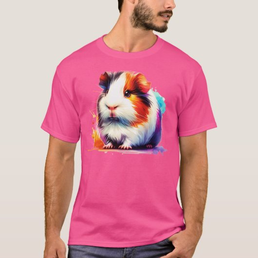 Waterverf Guinee Pig T-shirt (Voorkant)