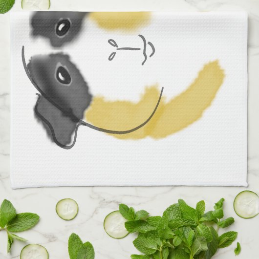 Waterverf Guinee Pig Theedoek (Gevouwen)