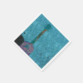 Waterverf Guitar Blue Musical Servetten (Hoek)