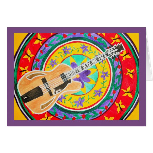 Waterverf Guitar en Mandala (Voorkant Horizontaal)