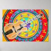 Waterverf Guitar en Mandala Poster (Voorkant)