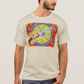 Waterverf Guitar en Mandala T-shirt (Voorkant)